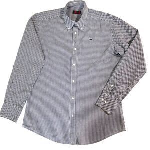 Robe Di Kappa Mens Casual Shirt Size XL Long Sleeve Blue Cotton Plaid Stripe